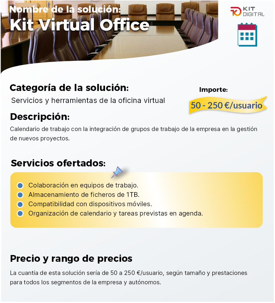 Servicios y herramientas de oficina virtual